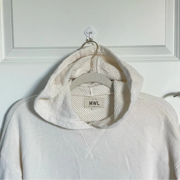 Madewell MWL Airyterry Hoodie Sweatshirt: Stripe-Sleeve Edition 29794 - Picture 4 of 16